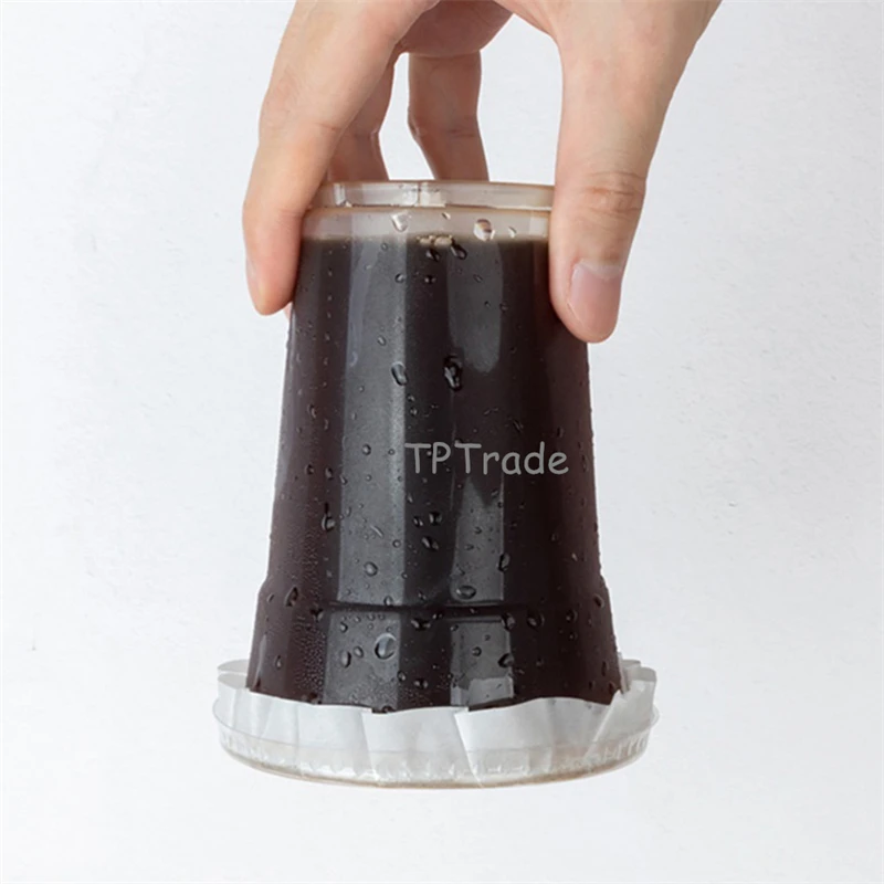 1000/3000pcs Cold Drinks Coffee Spill Proof Round Shape Leak Proof Paper Films Kitchen Supplies 70-95/98-110mm Milk Tea Cup