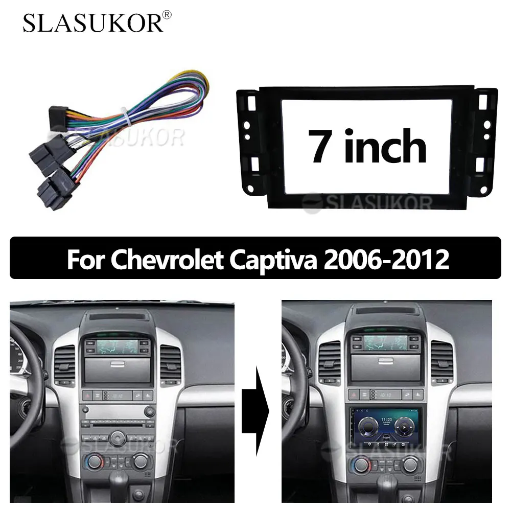 

7 INCH Fascia fit For Chevrolet Captiva Gentra Aveo Lova DVD Radio Stereo Panel Dash Mounting Installation Trim Kit Frame Bezel