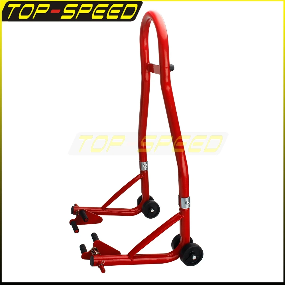 Universal Tire Repair Red Motorcycle Front Wheel Stand Frame Steel For Honda Suzuki Steel Stands Swingarm Lift Repair Tool Shop