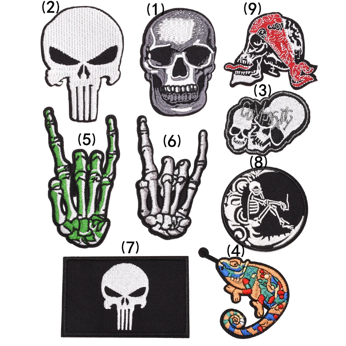 High Quality Fashion and Cool Pattern Embroidery Cloth Stickers DIY Clothing Luggage Hat Decoration Accessories Patch