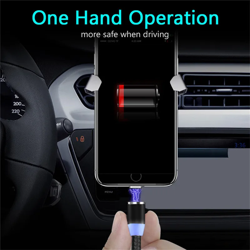 1M สาย USB Micro USB สำหรับ iPhone Samsung Android โทรศัพท์มือถือ Fast ชาร์จ USB ประเภท C สายแม่เหล็ก Charger สายไฟ