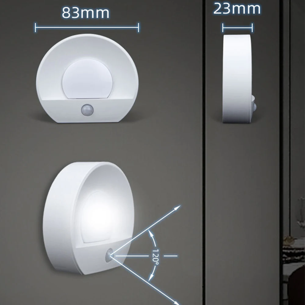 Coquimbo LED Night Light With PIR Motion Sensor Lights Built-In Rechargeable Battery USB LED Sensor Smart Light For Living Room