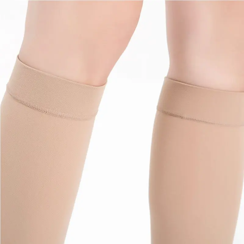 Compression Stockings Knee High Open Toe Support Stockings 18-21mm Fitness Running Leg Warmers Sports Socks