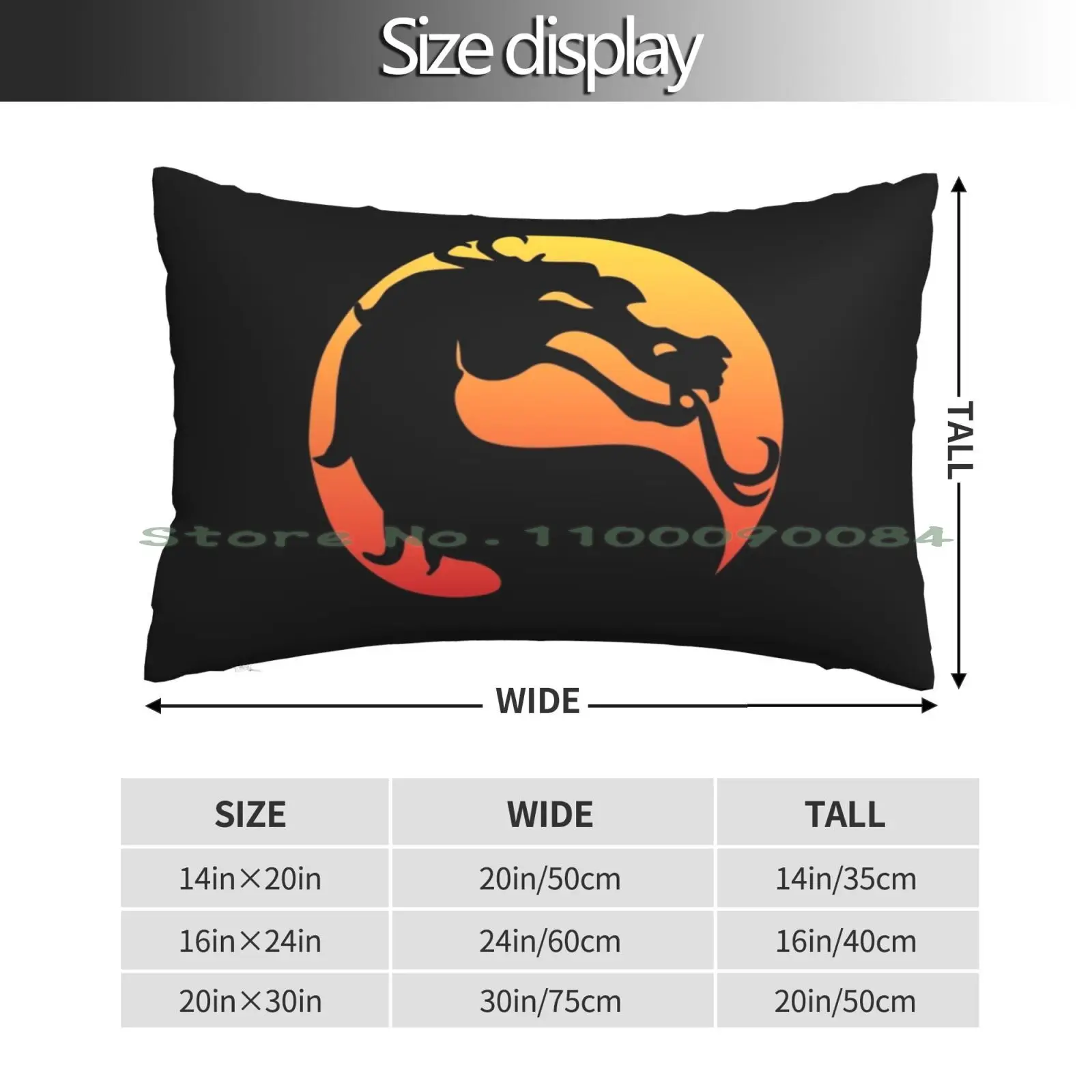 The Mortal Combat Dragon Pillow Case 20x30 50*75 Sofa Bedroom Rilakkuma And Korilakkuma Rilakkuma Kawaii Kiiroitori Kids Anime