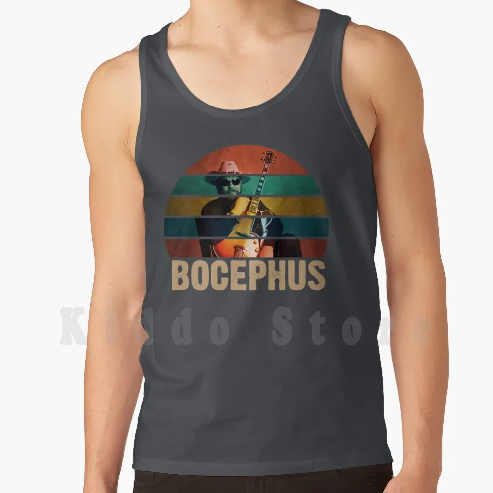 Bocephus Vintage Retro Hank Jr Distressed Williams Funny Musician Tank Tops Vest Sleeveless Hank Williams Jr