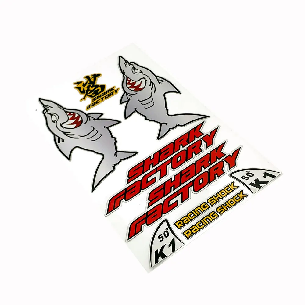 Autocollants étanches pour moto, accessoires de voiture de coulée, décalcomanies de requin pour casque de moteur de course, style de voiture, 18cm x 27cm