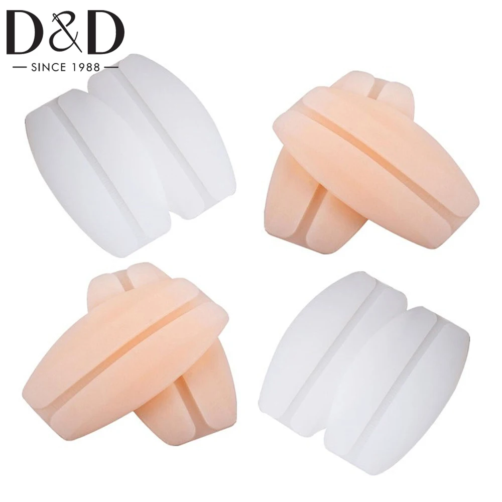 D&D 1Pairs Soft Silicone Shoulder Push-up Pads Adhesive Shoulder Enhancer Shoulder Pads Anti-Slip Shoulder Pads Skin Color