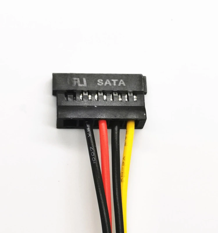 4Pin Weibliche IDE Molex zu Serial ATA 15Pin SATA Weibliche zu 4pin Weibliche Festplatte Netzteil Kabel Verlängerung Kabel 17CM 22AWG