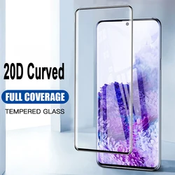 Curved Edge Tempered Glass for Samsung Galaxy S20 FE S20 Plus 20D Full Cover Screen Protector for Samsung Note 20 Ultra Hard