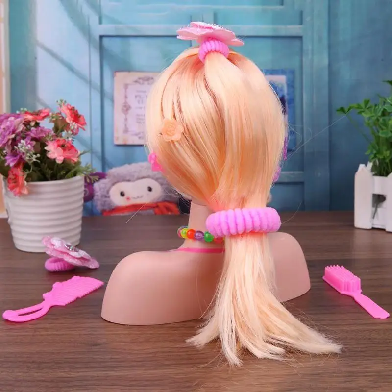 Fun Half Body Makeup Hairstyle Doll Mannequin Head Pretend Play Toys For Children Princess Dressing Learning Beautiful Girls Toy