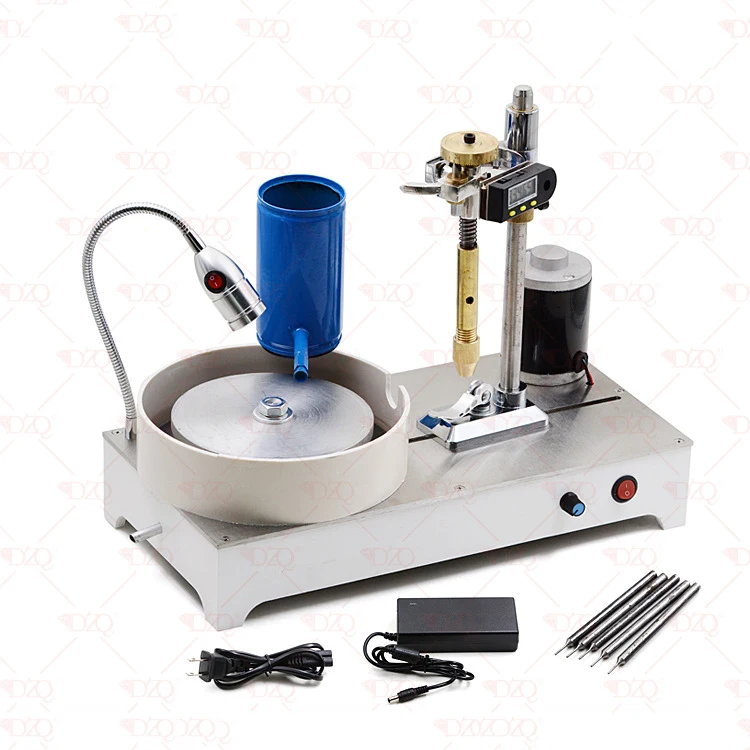 

Stainless Steel Lapidary Machine Precision 0-1800Rpm Gemstone Faceting Polishing Machine 120W Jade Processing Equipment