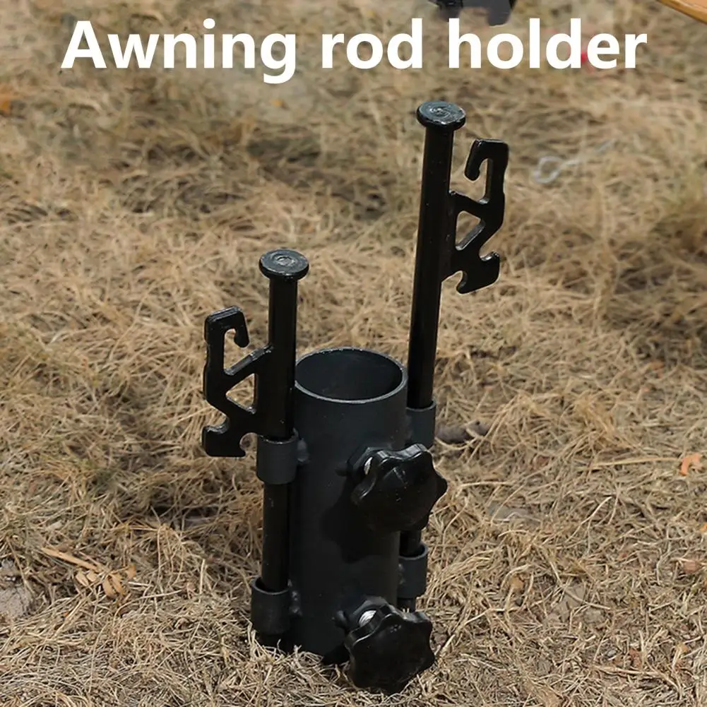 Outdoor Camping Canopy Pole Holder Windproof Stable Tarp Pole Fixed Tube With Large Aperture Tent Accessory