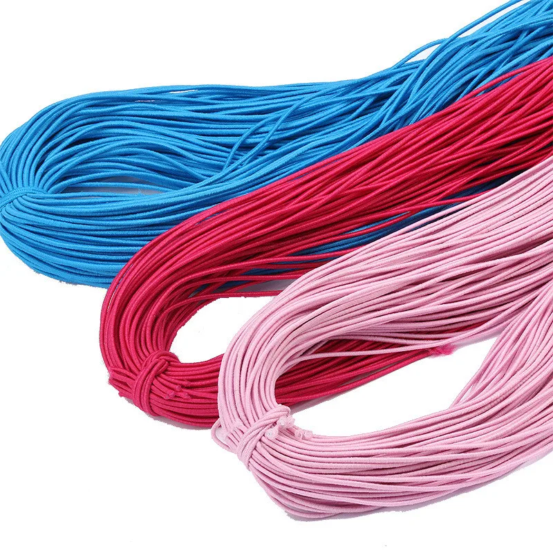 High-Elastic 1mm Colorful Round Elastic Bands Round Elastic Rope Rubber Band Elastic Line DIY Sewing Accessories 8M/Lot