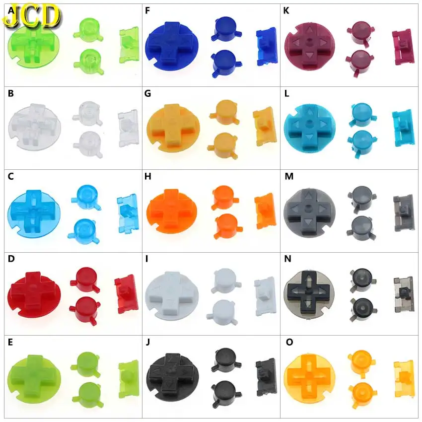 

JCD 1Set Colorful Replacement Buttons Set Replacement For Gameboy Pocket GBP ON OFF A B D Pads Buttons