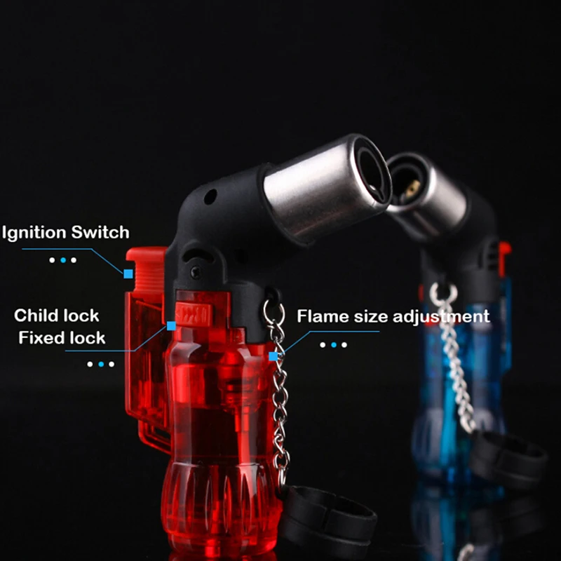 2020 Flame at max Mini Butane Jet Torch Cigarette Color Plastic Fire Ignition Burner Windproof Lighter