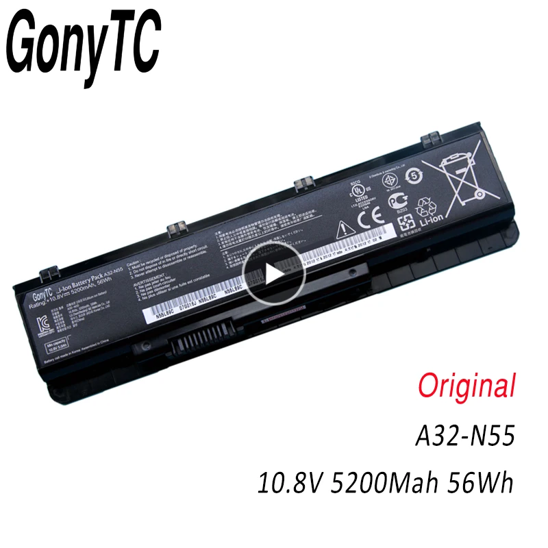 A32-N55 NEW Laptop Battery For ASUS N45 N45E N45S N45SF N55 N55E N55S N55SF N75 N75E N75S N75SF N75SJ N75SL Series 6 Cell