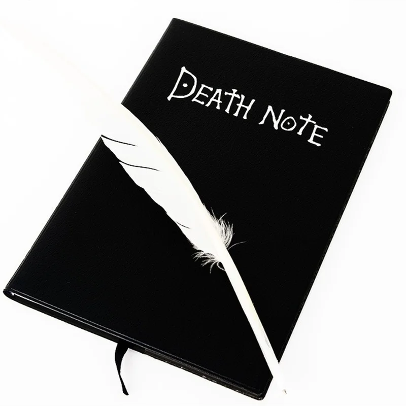 Juego de Cuaderno de Anime Death Note, diario de cuero coleccionable, cuaderno de la muerte, diario de escritura con tema de Anime grande, bolígrafo