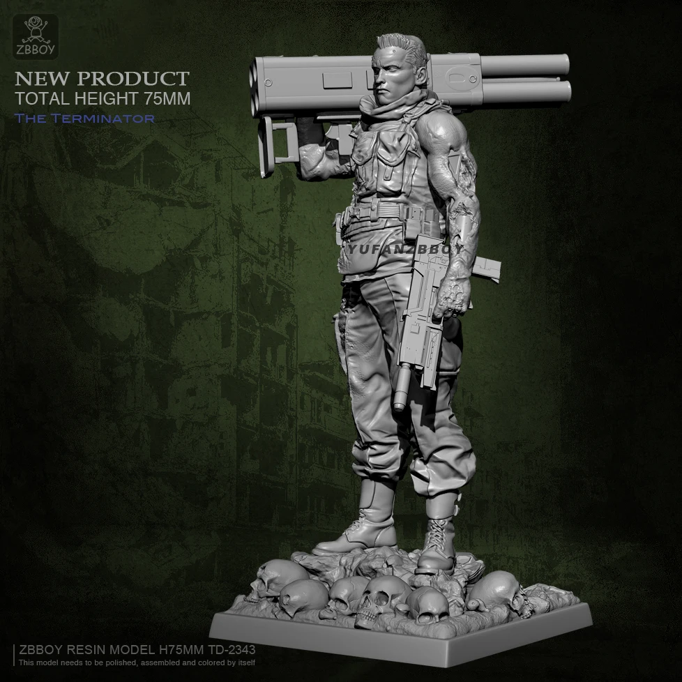 75mm Resin Model Kits Terminator self-assembled TD-2343