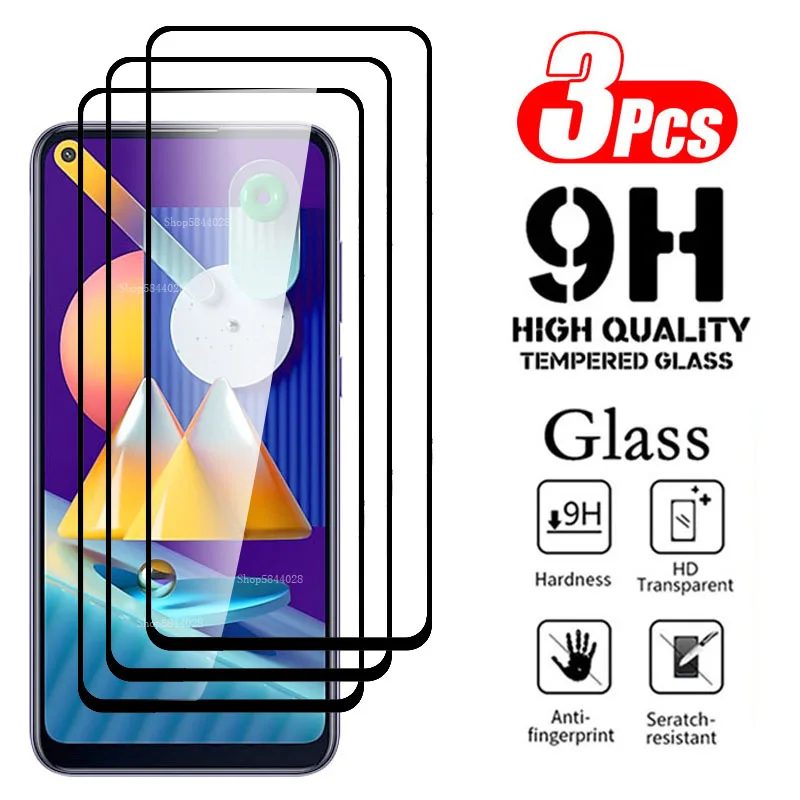 3PCS Protector Glass for Samsung Galaxy M11 M115F Screen Protector Tempered Glasses for Galaxy M 11 Camera Glass Lens Film