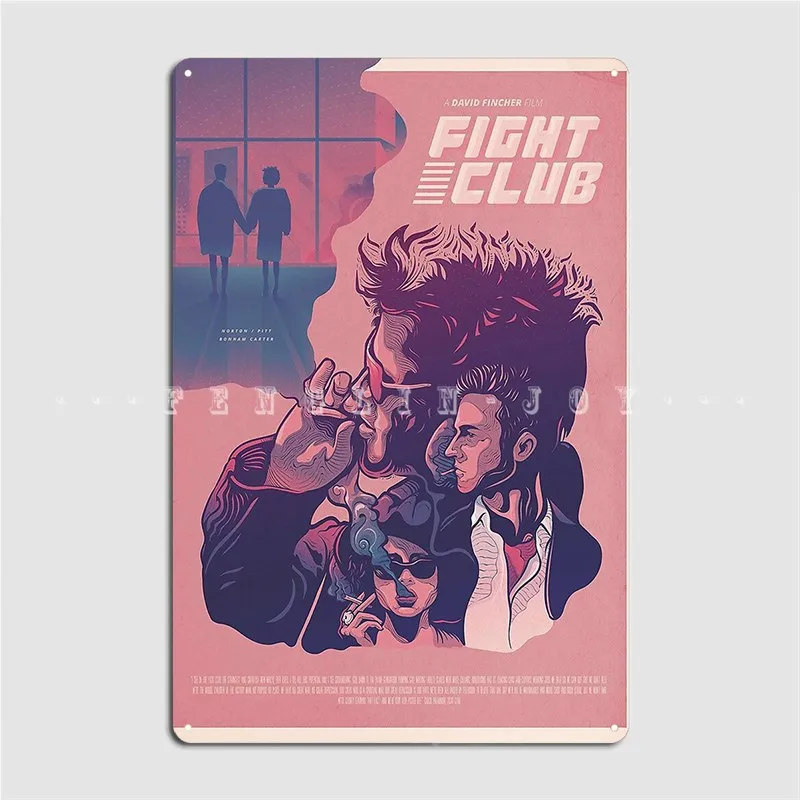 Fight Club 1999 Alternative Movie Metal Sign Pub Club Bar Classic Plaques Tin Sign Posters