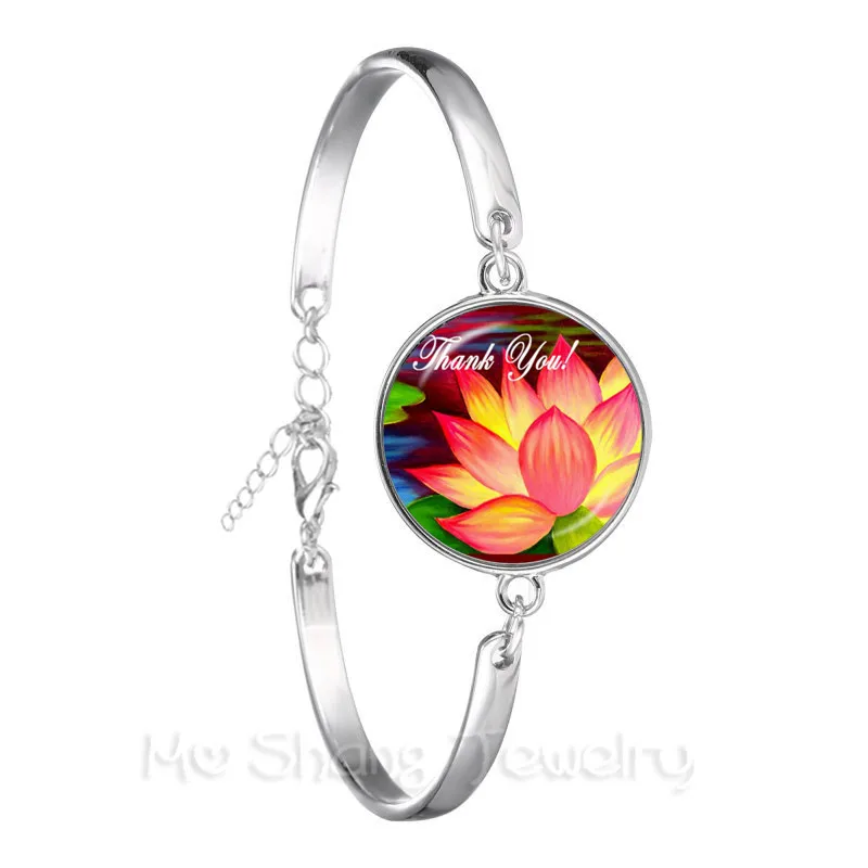 Teacher's Day Gift Bracelet Merci Maitresse 18mm Glass Cabochon Trendy Jewelry Bangle For Women Men Thanksgiving Gift