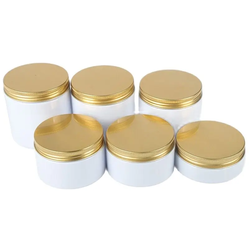 200/300/350/400/500ml Plastic Cream Jar White Cosmetic Container 89mm Mouth Facial Mask Jar Pots Lotion Cream Packing Box 15pcs