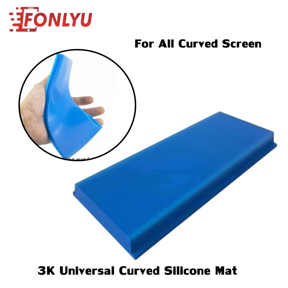 

3K Universal Curved Silicone Mat Bonding Pad For Samsung Huawei Mate 40 pro VIVO Nex 3 OPPO Reno 5 Curved Screen OCA Laminating