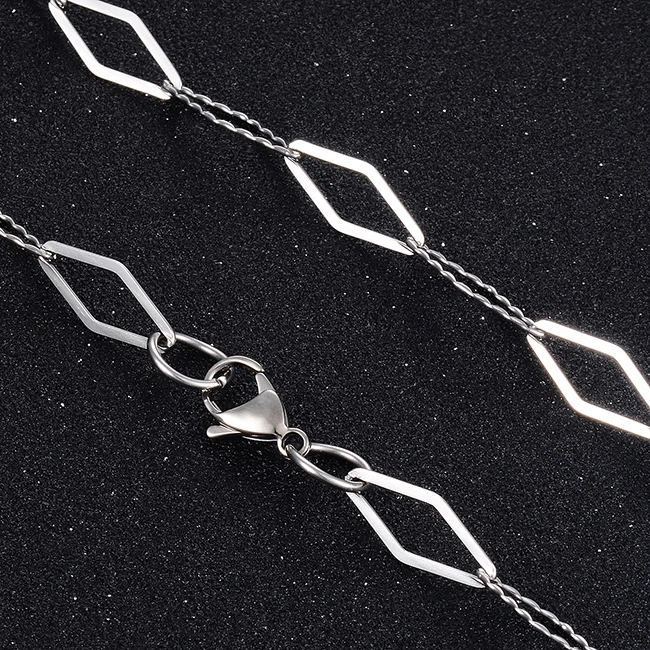 Schlichte, neue Hip-Hop-Halskette aus Edelstahl, Persönlichkeitskette, Jugendtrend-Schmuck – Detail 4