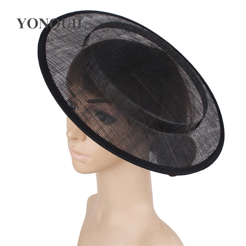 Sinamay Round Fascinators Base 31 CM Size For Women Wedding Party Fascinators Hat DIY Hair Accessories Ladies Chic Fedora Cap