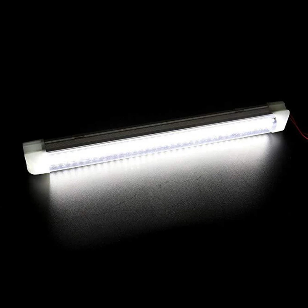 1 szt. Listwa świetlna LED DC12-85V 2835 72Led wewnętrzna lampka samochodowa lampa sufitowa do czytania samochód dostawczy lampa kempingowa