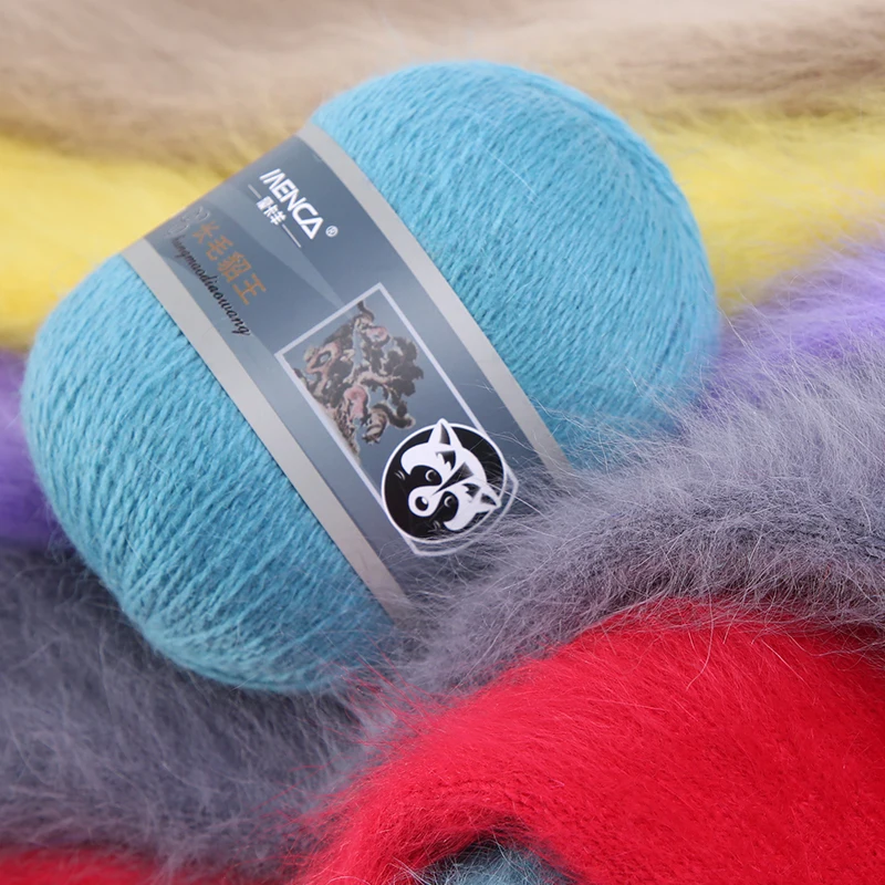 50g+20g/Lot Fluffy Mink Down Yarn Hand-Knitting Scarf High Quality Long Hair Angora Rabbit Yarns Knit Cardigans