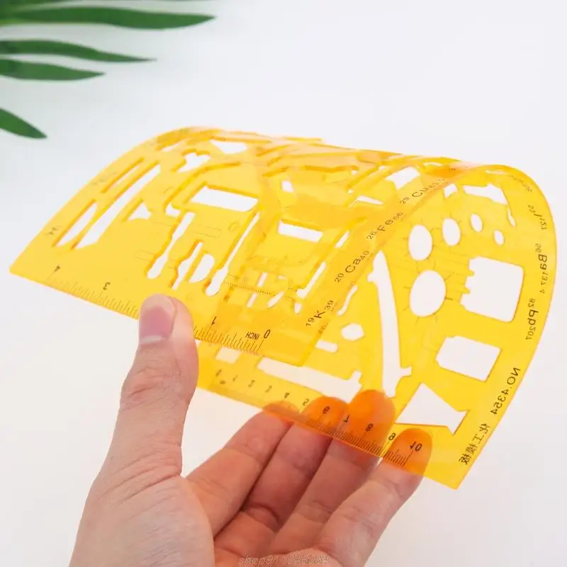 K Nhựa Bản Vẽ Bản Mẫu Người Cai Trị Cho Vật Lý Hóa Học Nhạc Cụ Đo Công Cụ Jy23 21 Trang Sức Giọt