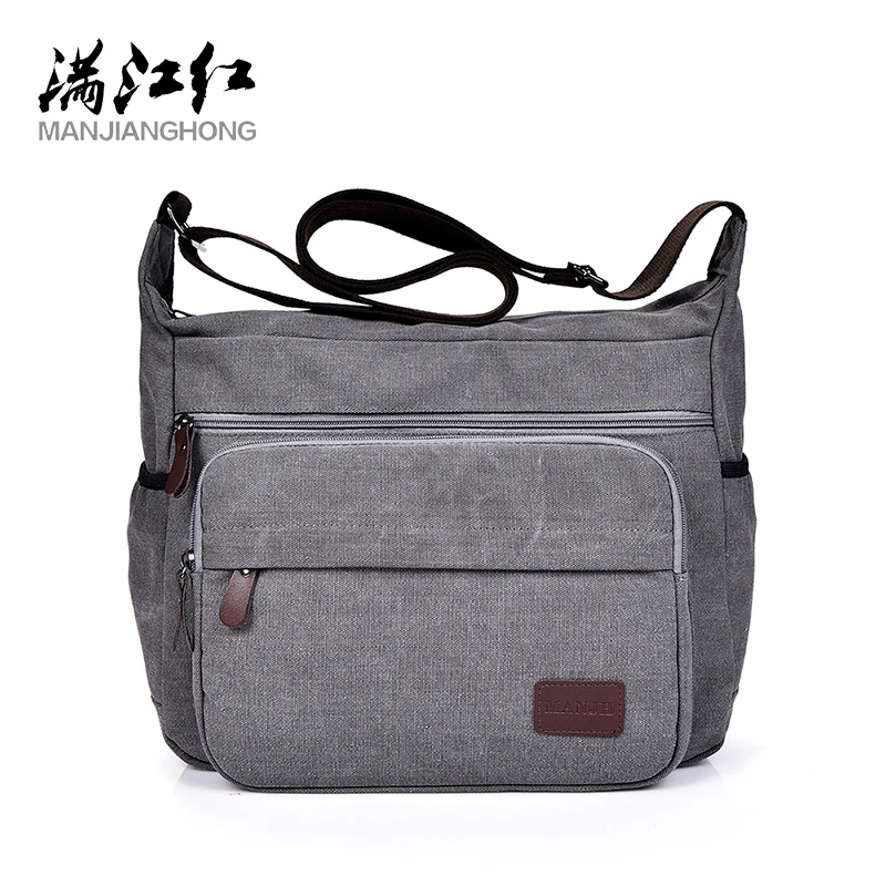 

High Quality Cotton Canvas Men Shoulder Bag Multifunction Men Bags For Teenager Fashion Male Mochila Leisure Crossbody Bags