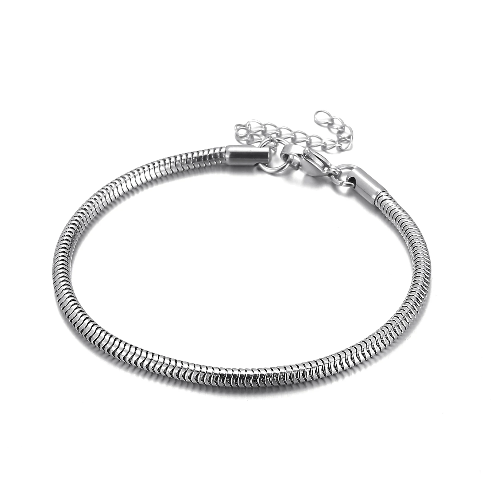 Kalen 3mm Snake Chain Bracelets Men's Women's Rock Cool Boys Girls Round Link Jewelry Fashion Trend Gold Color Accessories Gift