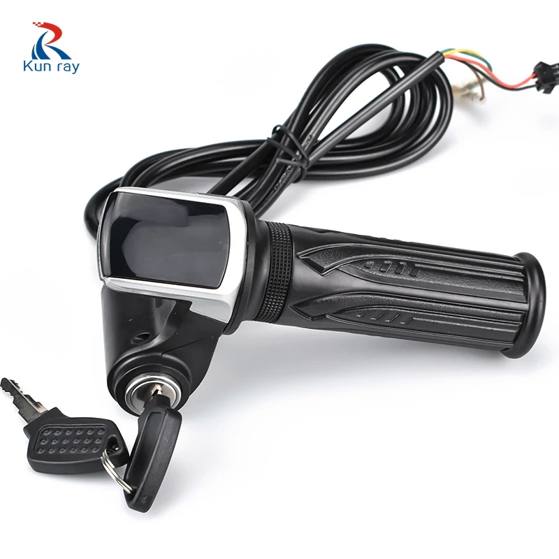 Wuxing Electric Scooter Throttle for Electric Bike, E-bike Throttle, Thumb Motorcycle Grip Display,Bike Handbar