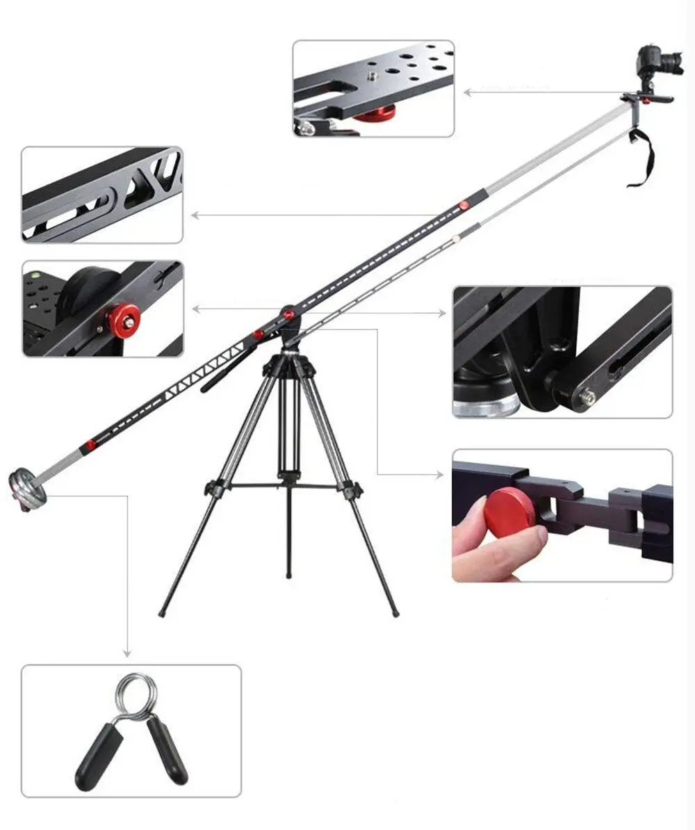 Viltrox YB-3M 3m Professional Extendable Aluminum Alloy Strong Camera Video Crane Jib Arm Stabilizer for Canon Nikon Sony DSLR