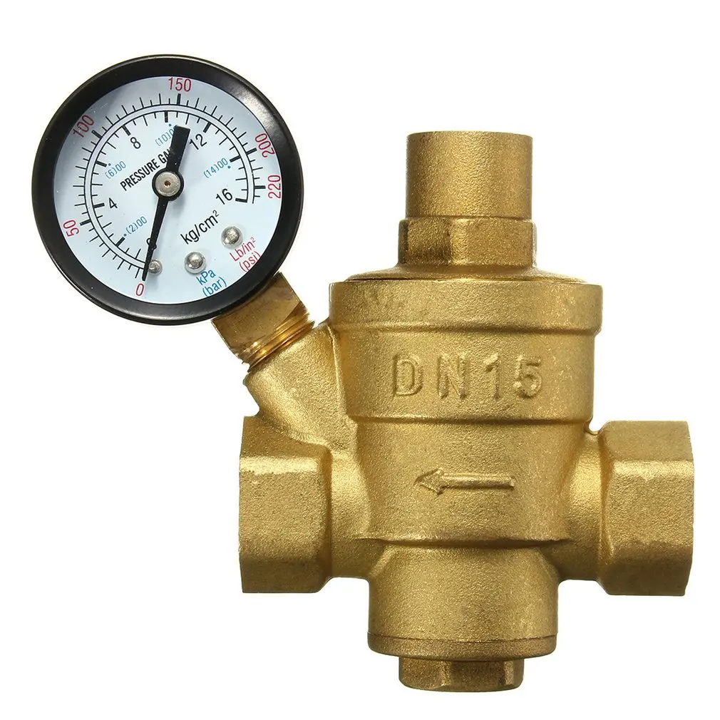 

NEW DN15 Water Pressure Reducing Valve 1/2" Adjustable Brass Valve Regulating Valve Flow Control Valve