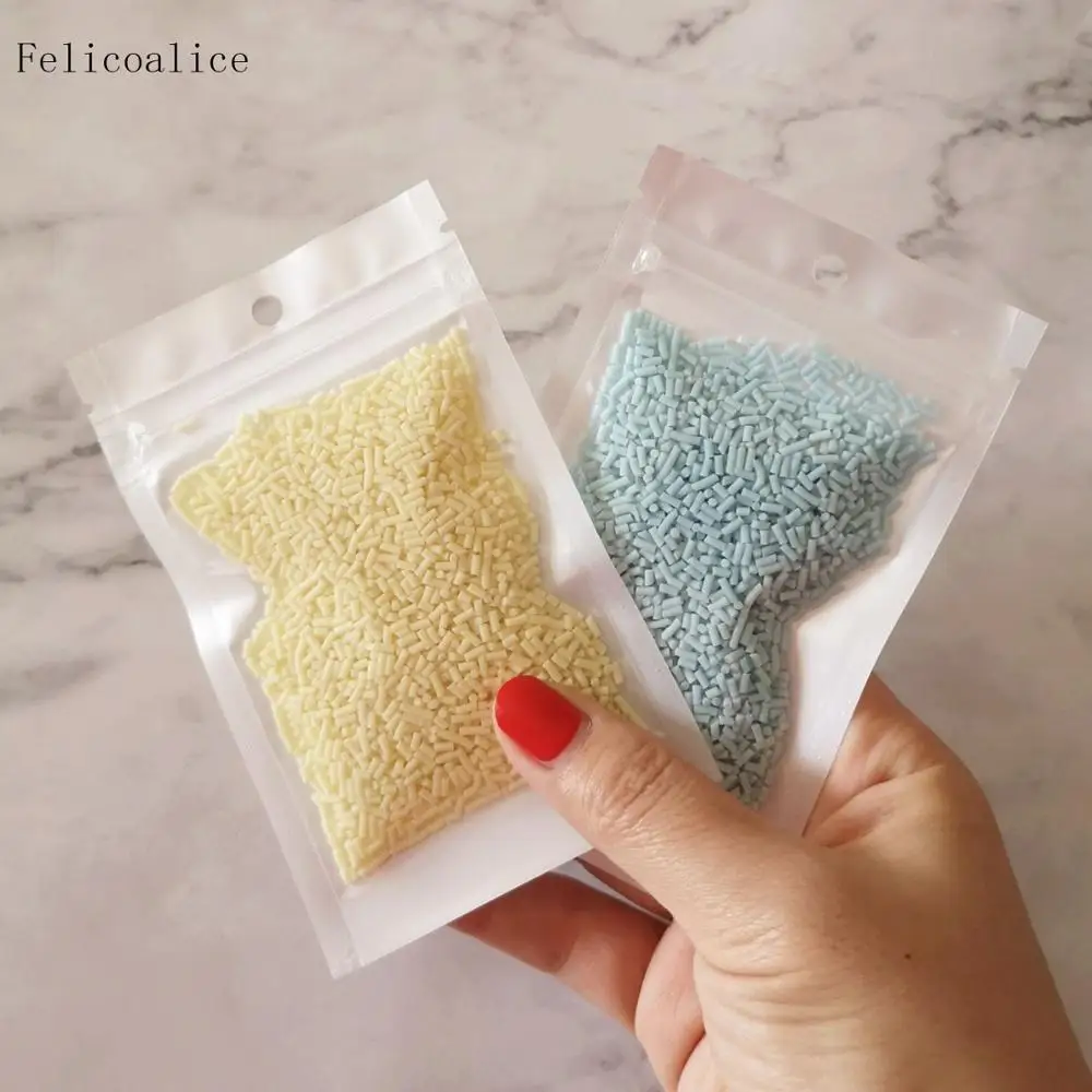 Bonbons en argile polymère pour bricolage, sucre, saupoudrage, artisanat, accessoires exécutifs, décor d'art d'ongle, matériel de remplissage de slime, bonbons, 20g