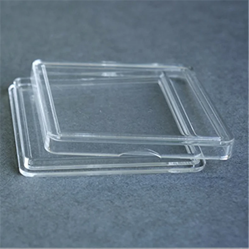 50Pieces 11 Size Square Clear Plastic Acrylic Protector Containers Case For Token Board Game Holder Boxes Cards Collection