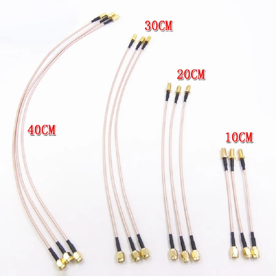 Kabel łączący SMA męski na SMA żeński Przedłużacz antenowy Kabel koncentryczny RG316 RG174,10cm 15cm 20cm 25cm 30cm 40cm