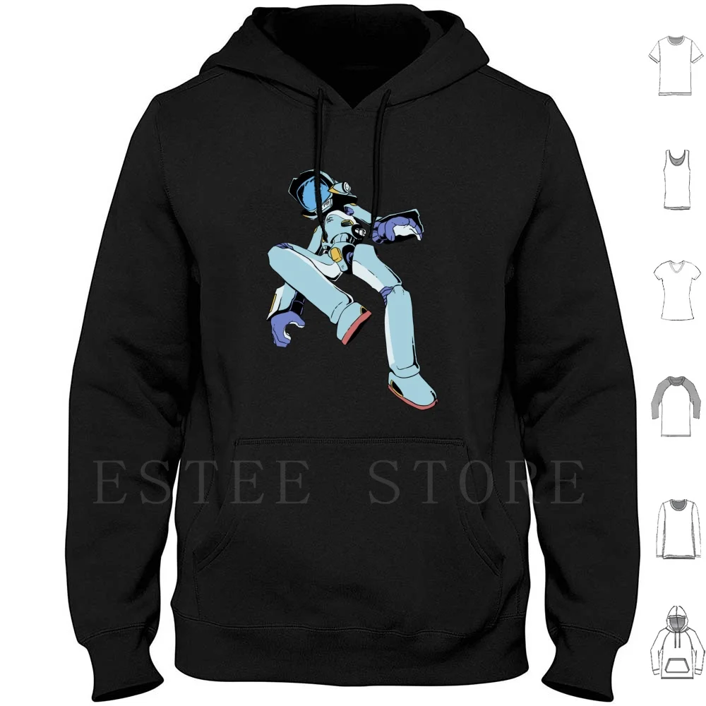 Canti-Flats (azul) Sudaderas con capucha de manga larga Canti Flcl Fooly Cooly Robot Mecha Mech Comic Comics