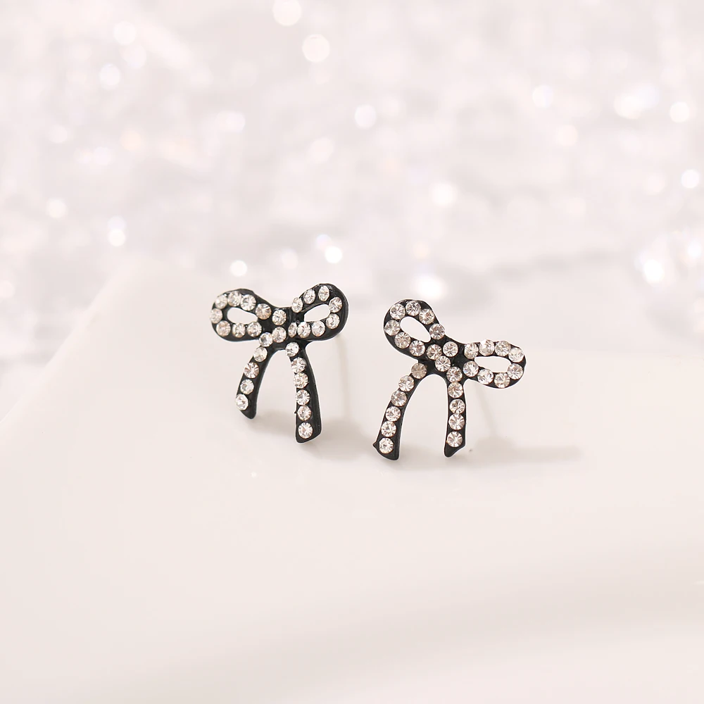 Boucles d'oreilles papillon en métal noir pour femmes, bijou simple et de haute qualité, à la mode, rétro, 2020, ET-039