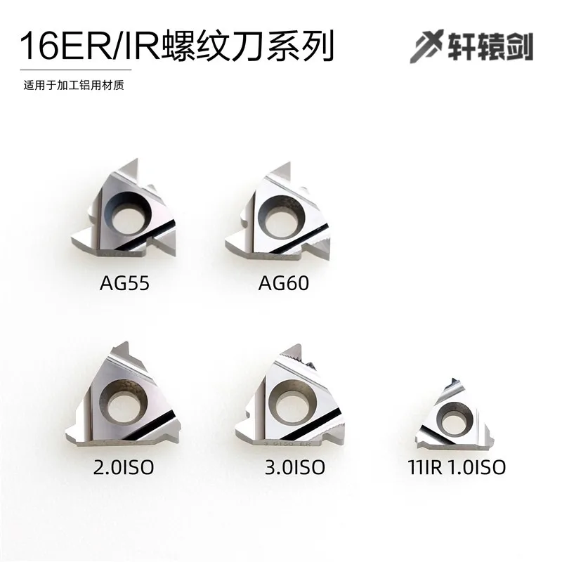 16 ER 1.0/2.0/3.0 ISO X01 Chế Biến Thép Và Đồng Hồ 10 Chiếc Carbide Dạng Tiện CNC Dụng Cụ