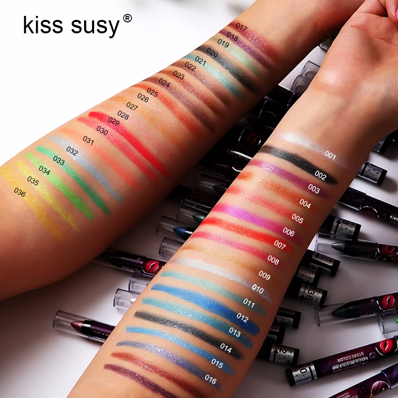 24-color Eye Shadow Stick 3-in-1 Eye Shadow Lipstick Lying Silkworm Pen Pearlescent Not Easy To Smudge Stage Cosmetics TSLM1