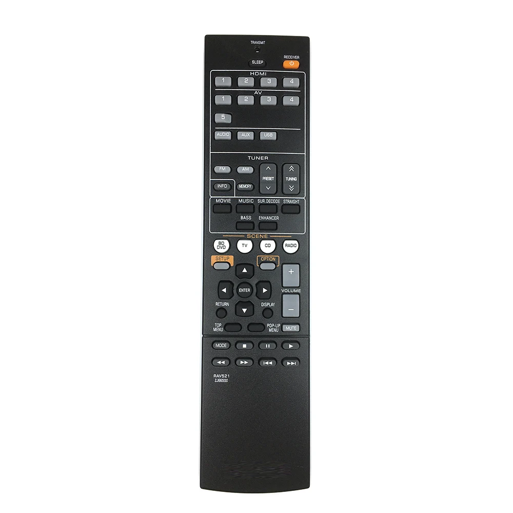 NEW RAV521 ZJ66500 Remote Control  for YAMAHA AV Receiver RX-V377 YHT-4910U HTR-3067 HTR-3066 RAV575 HTR-2067 RAV522 RAV463