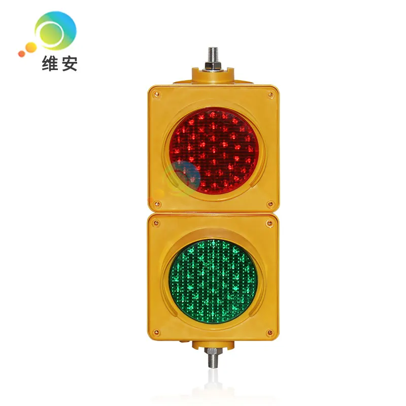 تخصيص 100 مللي متر إشارة المرور الضوء الأصفر الإسكان الأحمر الأخضر العدسات تيار مستمر 12 فولت DC24V AC85-265V لمعدات السلامة على الطرق