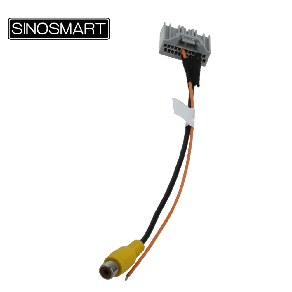

SINOSMART 24-PIN Reversing Camera Connection Harness for Honda CRV 2013 OEM Monitor without Damaging the Car Wiring C24