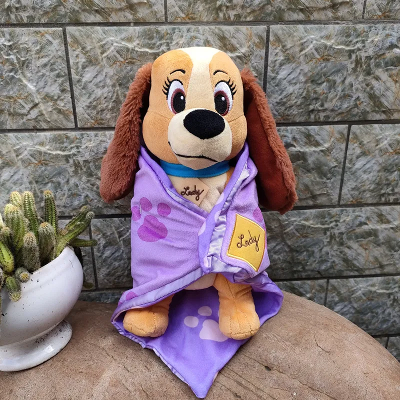 Disney Cartoon Movie Lady And The Tramp Cartoon Dog Plush Toy Dolls 25cm