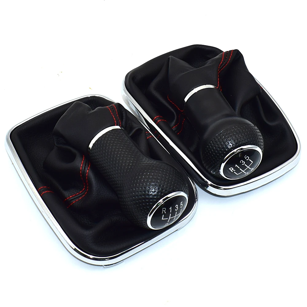 6 Speeds Gear Shift Knob Lever Shifter Gaitor Boot PU Leather For Volkswagen VW 1999-2004 Golf 4 IV MK4 GTI R32 Jetta