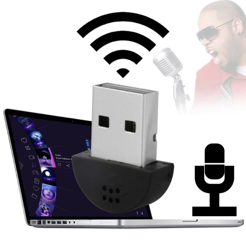 ميكروفون صغير USB تسجيل الصوت استوديو ميكروفون للكمبيوتر المحمول DQ-Drop